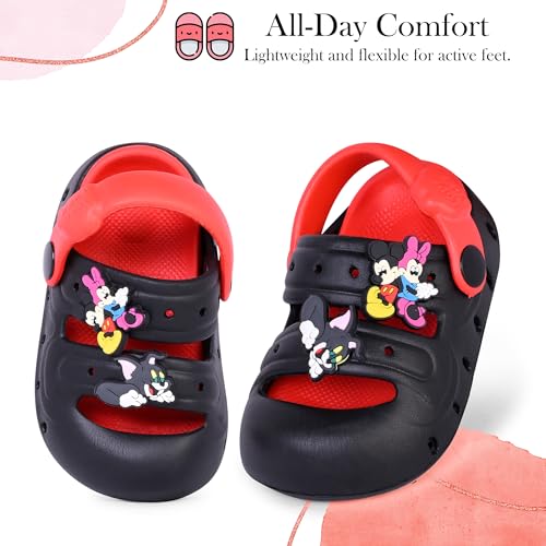 Image of GLJ Kids Comfort Clogs Sandals For Boy And Girl, 1 to 4 Years, Two-Strap Design, Easy To Wear Slip On, Dust and Waterproof, 7101