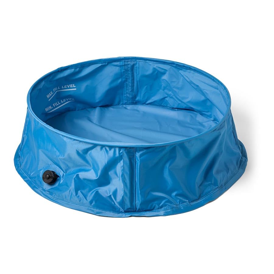 SHOPZO Pop-Up Dog Paddling Pool Small/Medium, Pops up in seconds, Drainage plug, Folds flat, Dimentions: H20 x W80 x D80cm [Approx]