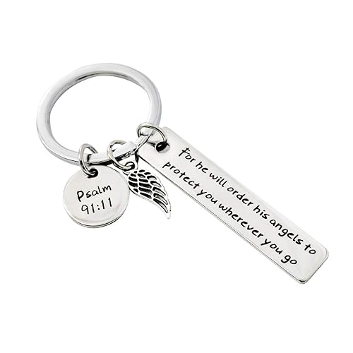 Meiligo Christian Gift God Keychain Religious Keychain Bible Verse Keychain