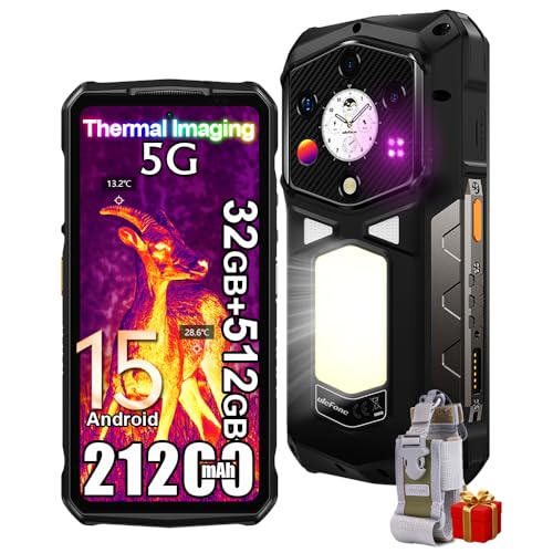 Ulefone Armor 29 Pro Thermal AI Rugged Smartphone 5G, 36GB+512GB/2TB SD, Android 15 Telefono con Termografia, 21200mAh 120W, AMOLED Doppio Schermo 6,67" FHD+ 120Hz, 50MP+64MP,Luce LED 1000LM,WIFI 6E