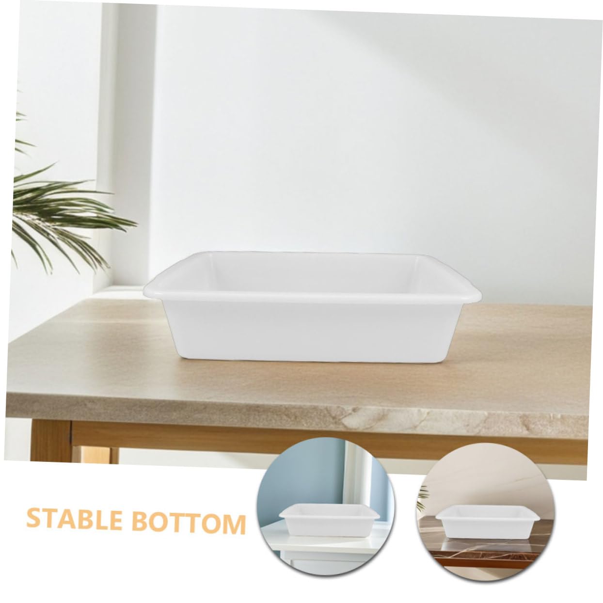 2 Stück Kunststoffwanne Flach Rechteckig mit Auslaufsicherem Design Weißes Labortablett für Labor und Unterricht zur Organisierten Aufbewahrung von Labortools