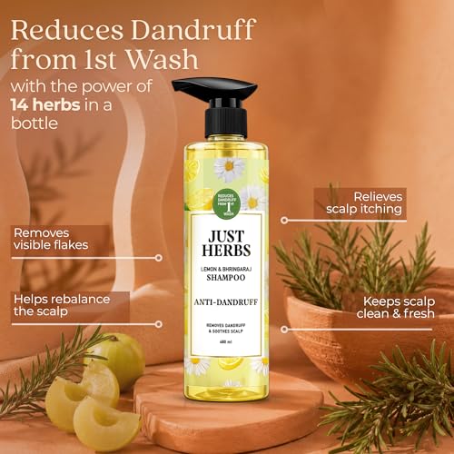 Image of Just Herbs Lemon & Bhringaraj Shampoo
