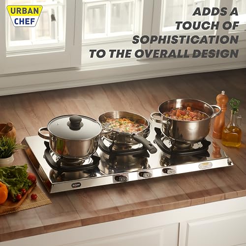 URBAN CHEF SLIM TRIM 3 BURNER STAINLESS STEEL-LPG READY & PNG COMPATIBLE - Image 6