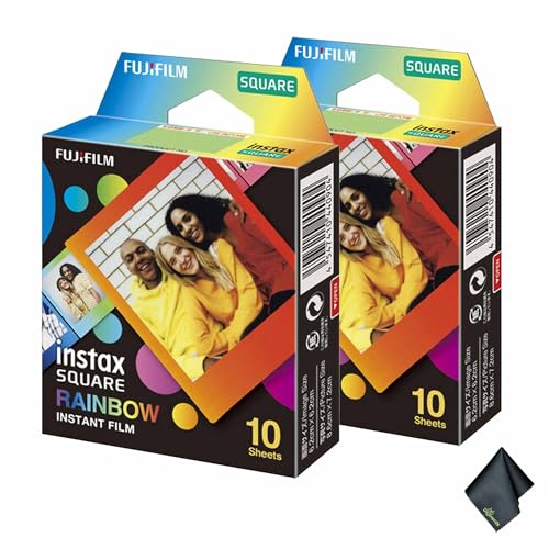 FUJIFILM INSTAX Square Rainbow Instant Film Bundle