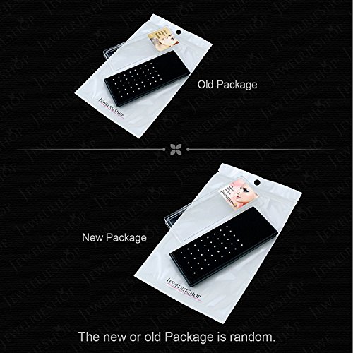 Jewelrieshop GJ10001-M02-40P 40Pcs Nose Studs Stainless Steel Cz Nose Rings Stud Piercing Jewelry Bone Studs thumb #6