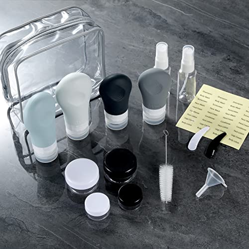 Gemice Travel Bottles For Toiletries, Tsa Approved Travel Containers Leak Proof Silicone Squeezable Travel Accessories Set 2Oz 3Oz For Shampoo Conditioner Lotion Body Wash (16 Pack) #TOP5