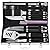 ROMANTICIST 25pcs Extra Thick Stainless Steel Grill Tool Set for Men, Heavy Duty Grilling Accessories Kit for Backyard, BBQ Utensils Gift Set with Spatula,Tongs in Aluminum Case for Birthday Black