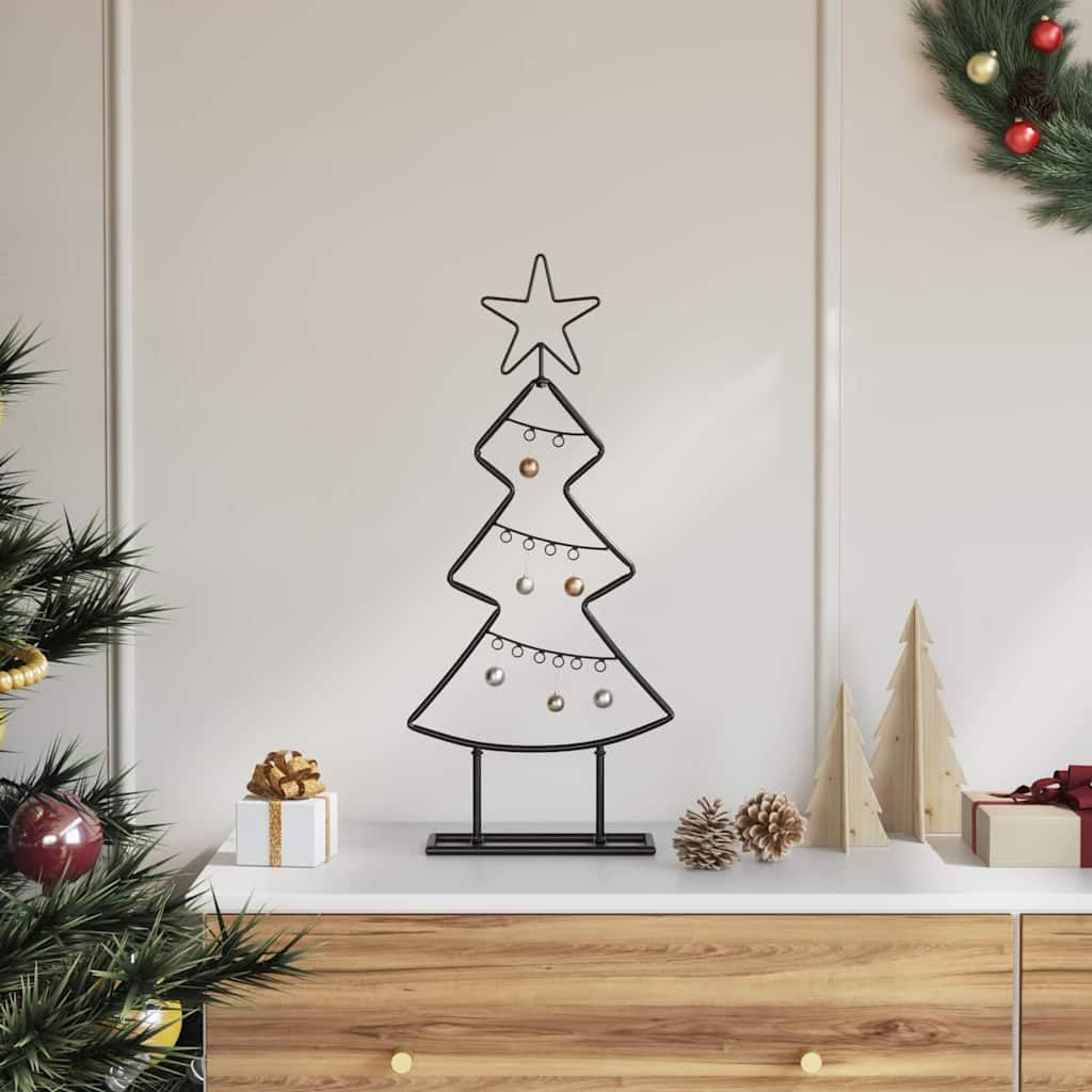 vidaXL Albero di Natale in metallo Nero 60 cm Acciaio
