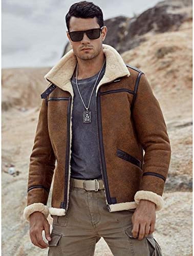 Denny\u0026Dora New Mens B1 Shearling Jacket 