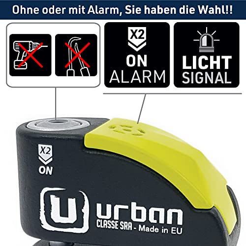 Motorradschloss mit Alarm Urban UR10 Bremsscheibenschloss