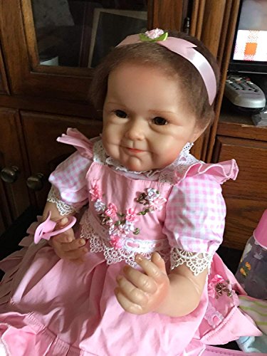 iCradle Reborn Babypuppen, 55 cm, Simulation, weiches Silikon, Vinyl, lebensechte Reborn-Puppe, realistisch aussehende Neugeborenen-Puppen, ähnliches echtes Baby-Weihnachtsgeschenk – Bild 5