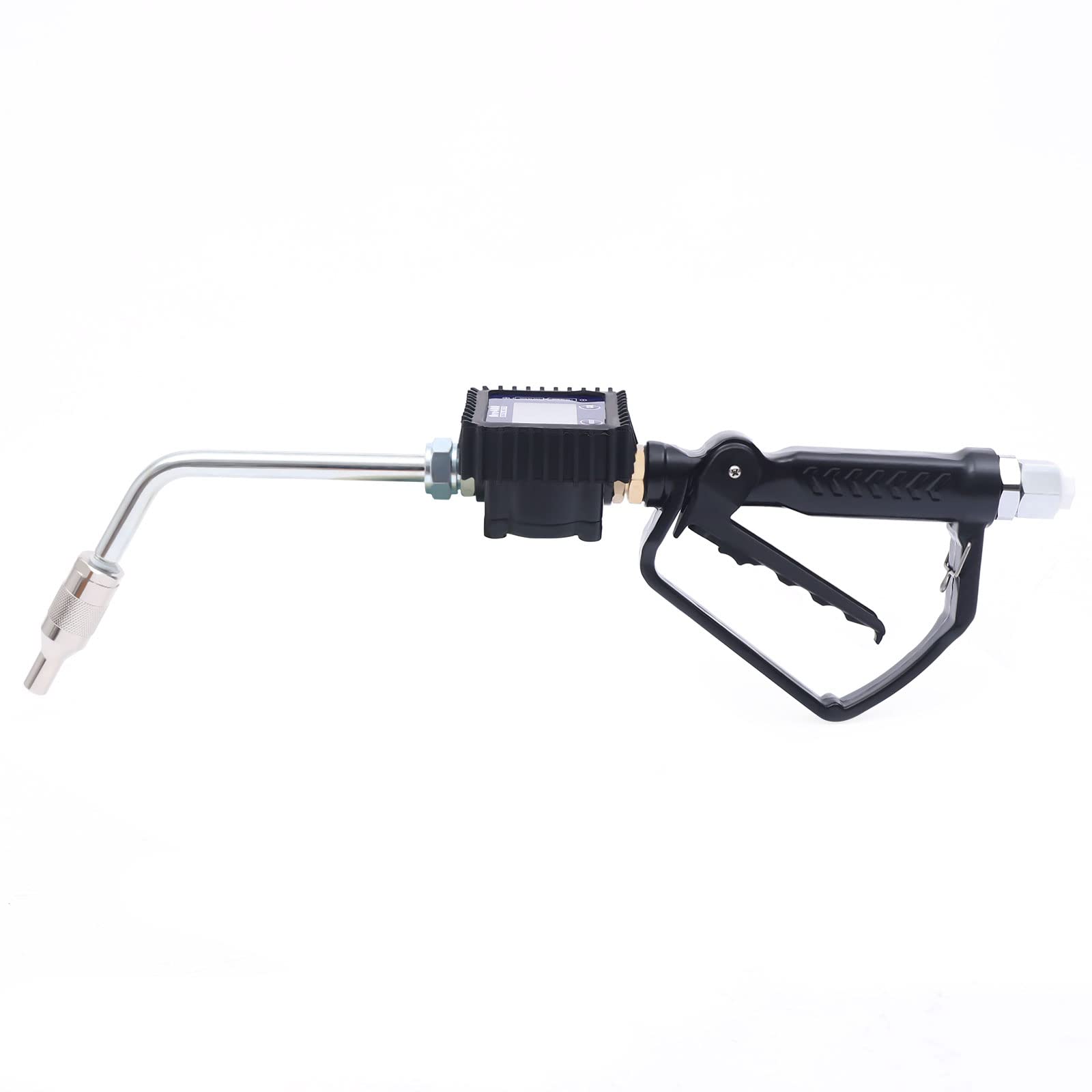 Electronic Oil Metering Gun Oil Control Valve Meter Digital Oil Gun Dispensing Nozzle Air Operated Oil Transfer Pump Digital Petrol Motor Oil Fluid Dispenser Pump Control (Hard Tube)