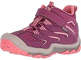 Merrell Chameleon 7 Mid Alternative Closure Waterproof Hiking Boot, Berry/Coral, 2 US Unisex Big Kid