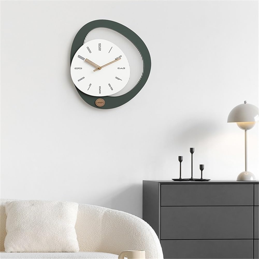 Orologio da Parete Orologio da Parete Moderno Semplice e Moderno con Luce nordica da 35,5 * 40 cm, Creativo, for Soggiorno, Forma Irregolare, casa Orologio da Parete per Soggiorno