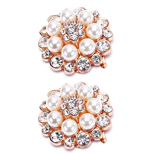 Yanhonin 1 Paire Clips de Chaussures Strass, Amovible Boucles Pinces pour Chaussures, Bijoux de Chaussures pour Mariage Cover