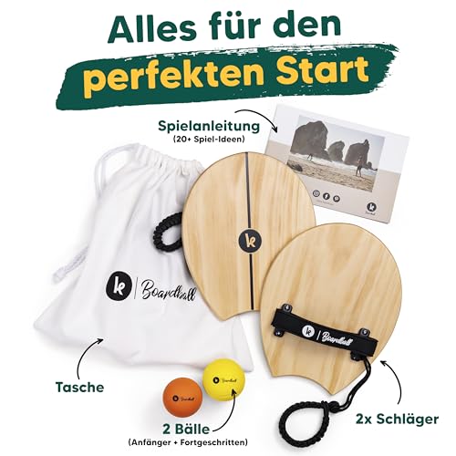two46 Boardball | Klettballspiel war gestern - Das Neue Outdoor Spiel für Kinder & Erwachsene | Erfunden in DE - Alternative zu Badminton & Tennis | spannendes Strand- & Garten Spiel