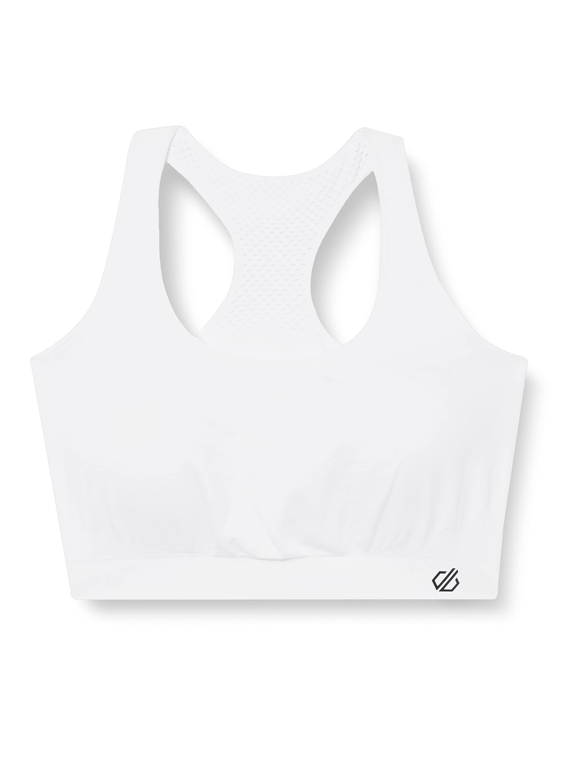Dare 2B Women's White 'Dont Sweat It' Moisture-Wicking, Quick-Dry, Low-Impact Sports Bra Medium