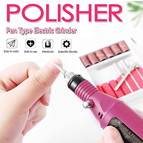 Professional Portable Electric Nail Drill,COMBO Acrylic Nail Kit, Gel Remover Nail Tools,File Finger Toe Care Nail Tips Nail Care, Nail Polishing Machine Pedicure Machine set - Image 2