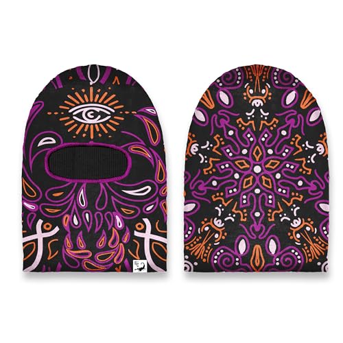 Balaclava Hat Ski Mask for Men Women Unisex Winter Warm Windproof Cold Weather Motorcycle Hat (Acrylic, Ruby)