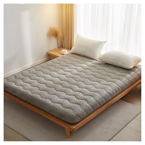 Przenośny japoński materac futon, składane łóżko podłogowe do domu i na kemping, możliwość spania na sofie, oszczędność miejsca, biały, 180 x 200 cm