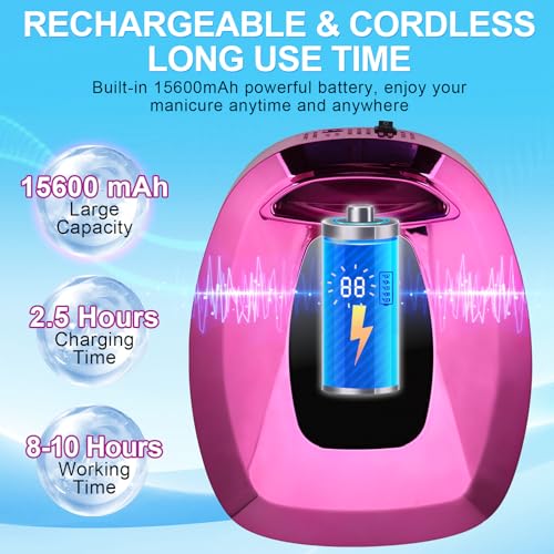 UV-LED-Nail-Lamp-Rechargeable108W-Professional-Cordless-UV-Light-for-Gel-NailsPortable-Metallic-Nail-Dryers-with-UV-Gloves-Nail-KitFast-Curing-Gel-Polish-Lamp-Smart-Sensor-4-Timer-35-Lamp-Beads