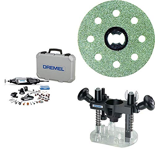 Dremel Variable Speed Rotary Tool Kit - Engraver, Polisher, and Sander And Plunge Router Attachment with Lock Diamond Wheel