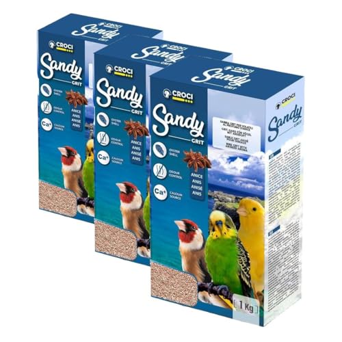 Croci Arena con Grit para Pájaro 1 Kg (Paquete de 3)