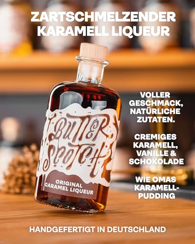 Butterscotch Karamell Likör I Original Caramel Liqueur 20% Vol. (1 x 0.5 l) I Vegan