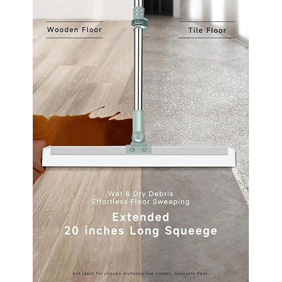 Image of Chameli Rotating Floor Wiper for Bathroom & Floor Cleaning | Heavy Duty 180 Swivel Head Squeegee with Long Handle