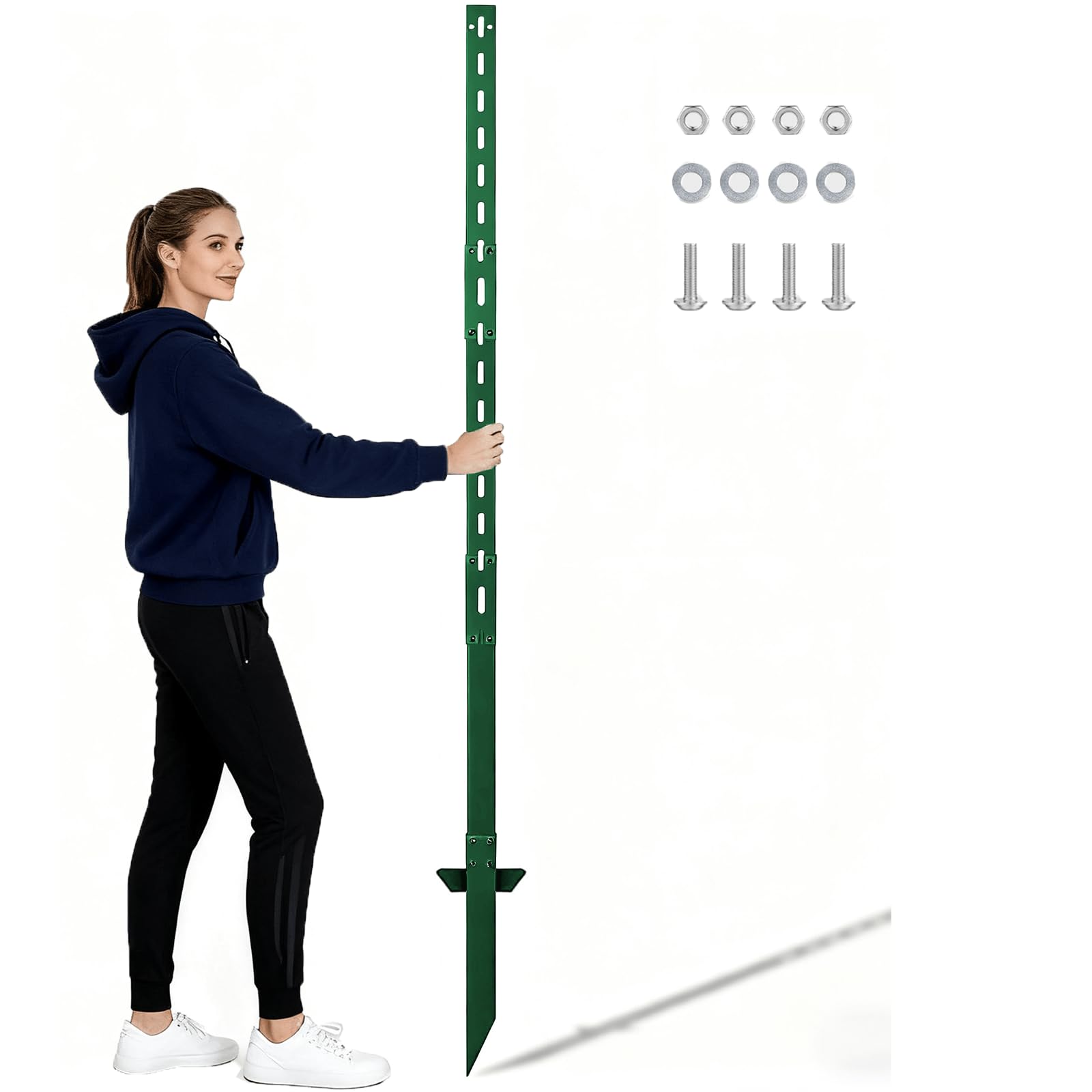71 postes de señalización resistentes, resistentes al viento para exteriores, letrero de patio (verde)