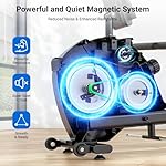 Dripex Rowing Machines for Home Use, Rowing Machine Magnetic Rower, 16 Levels of Workout Resistance, Max 350 LBS, Dual Slide Rail, Bluetooth App Compatible, LCD Monitor, Row Machine for Gym Exercise - Image 2