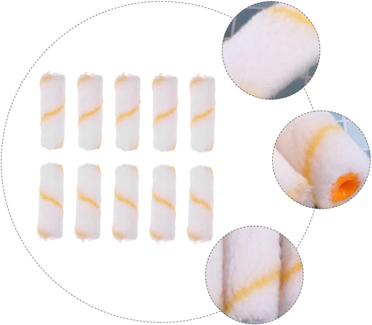 LIFKOME 48pcs Mini Paint Roller Refill for Home Painting Projects Lightweight Easy to Use Designed for Better Paint Coverage for Walls and Crafts
