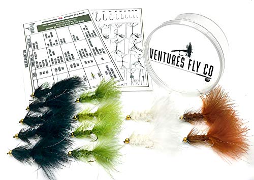 Ventures Fly Co. | Baker’s Dozen Pack | 13 Premium Hand-Tied Wooly Bugger