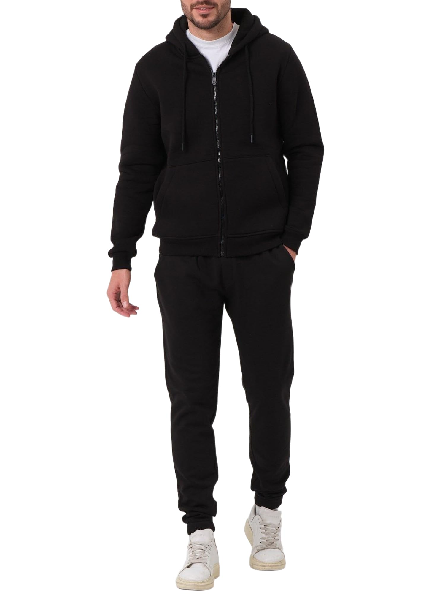 Men's Tracksuits Casual 2 Piece Sweatsuit For Men Full Zip Up Hoodies And Sweatpant Set Jogging Suits Sets