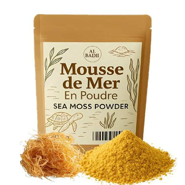 Al Badil Espuma de Mar en Polvo, Super-Alimento Natural, Rica en Minerales 100 Gr