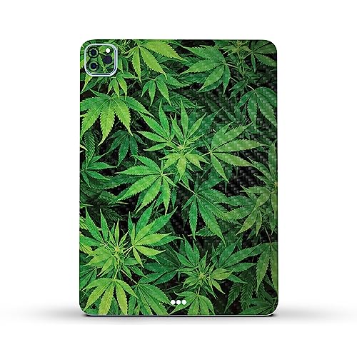 Image of MightySkins Carbon Fiber Skin Compatible with Apple iPad Pro 11 inch M2 4th Gen (2022) Full Wrap Kit - Weed | Protective, Durable Textured Carbon Fiber Finish | Easy to Apply | Made in The USA