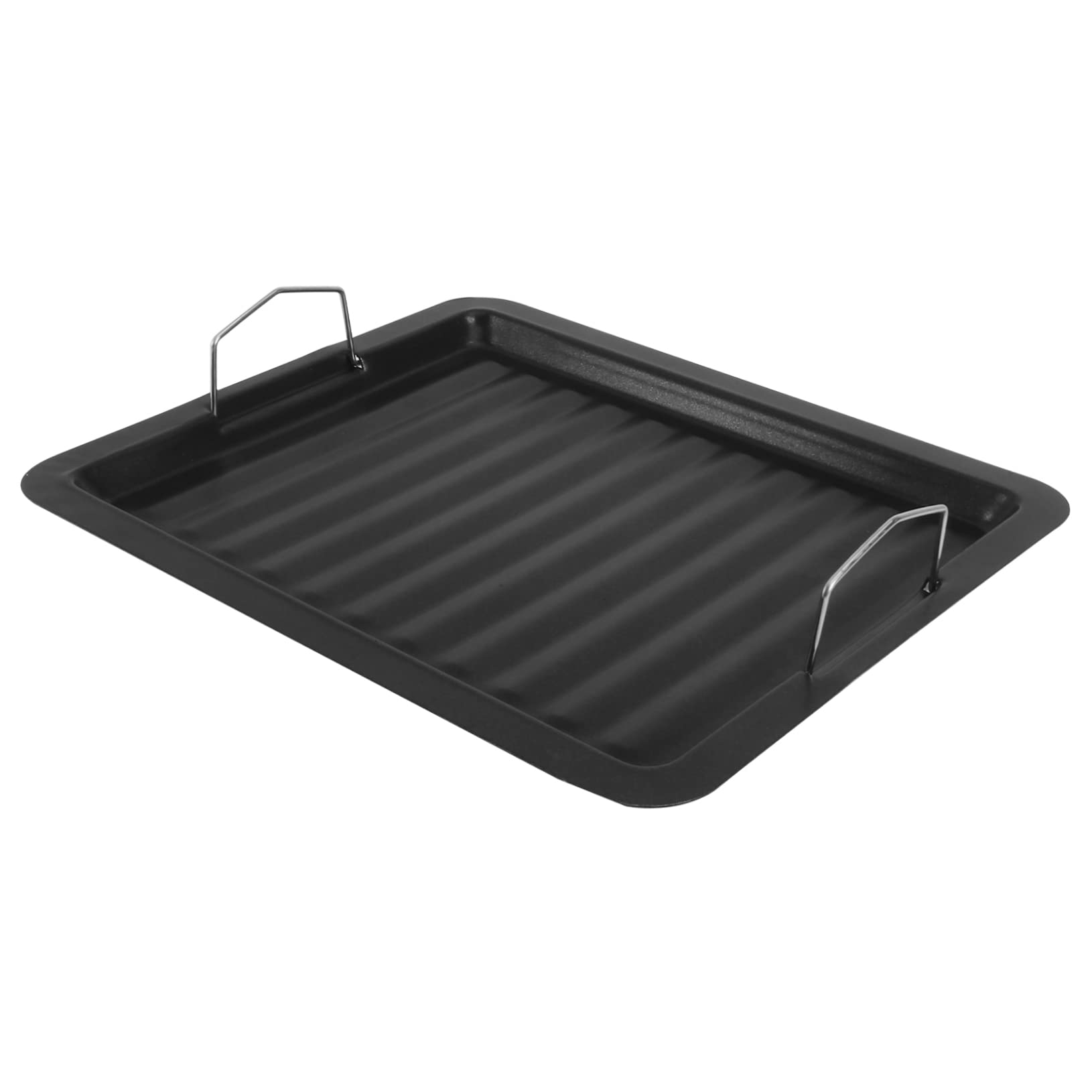 Ciieeo 1Pc Non Stick Grilling Plate for Outdoor Barbecue Frying Pan with Optimized Coating for Chicken Steak Vegetables and More Black Grilling Accessory