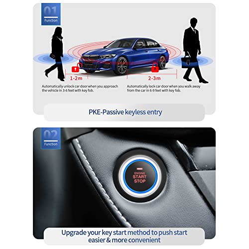 Easyguard Ec010-T2 Pke Car Alarm With Keyless Go Remote Starter Passive Keyless Entry Proximity Unlock Dc12V #TOP3