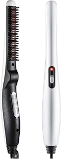 Beard Straightener Comb, Quick Electric Heated Beard Brush, Multi-functional Hair Styler for Men & Women, One Size, White