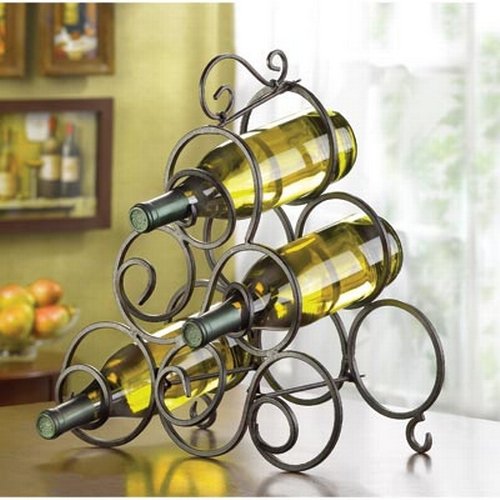 Gifts & Decor 32405 Scrollwork Wine Rack, No Size, Multicolor