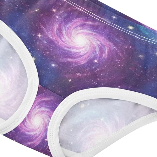 Bright Toddler Underwear Floral 2t Cotton Panties for Girl Colorful Swirl Nebulae Purple Briefs Undies Kids4