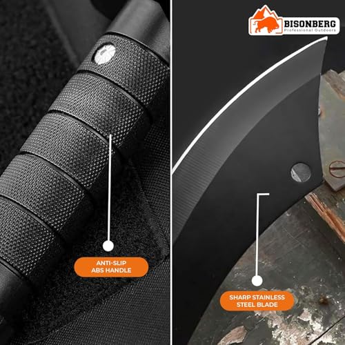 Image of BISONBERG Kitchen Meat Knife for Chopping, Dicing and Mincing for Home Kitchen & Outdoor Camping
