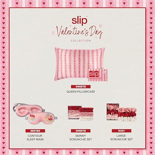 Image of SLIP Skinny Scrunchies: Anti-Crease, Anti-Breakage Slipsilk Design Protects Delicate Hair | Includes 6 Pure Silk Scrunchies: Limited Edition Sweetie
