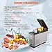 VEVOR Car Refrigerator, 12 Volt Car Armrest Refrigerator Fridge, 15 L Single Zone Portable Freezer, -4℉-68℉ Adjustable Range, 12/24V DC and 100-240V AC Compressor Cooler for Outdoor, Camping