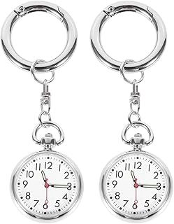 Relojes para Mujer Womans Watches 2Pcs Watch Watch Keychain Exam Timing Watches Hanging Small Watch Nursing Pocket Watch for School Outdoor Nurses Watch Womans Watch