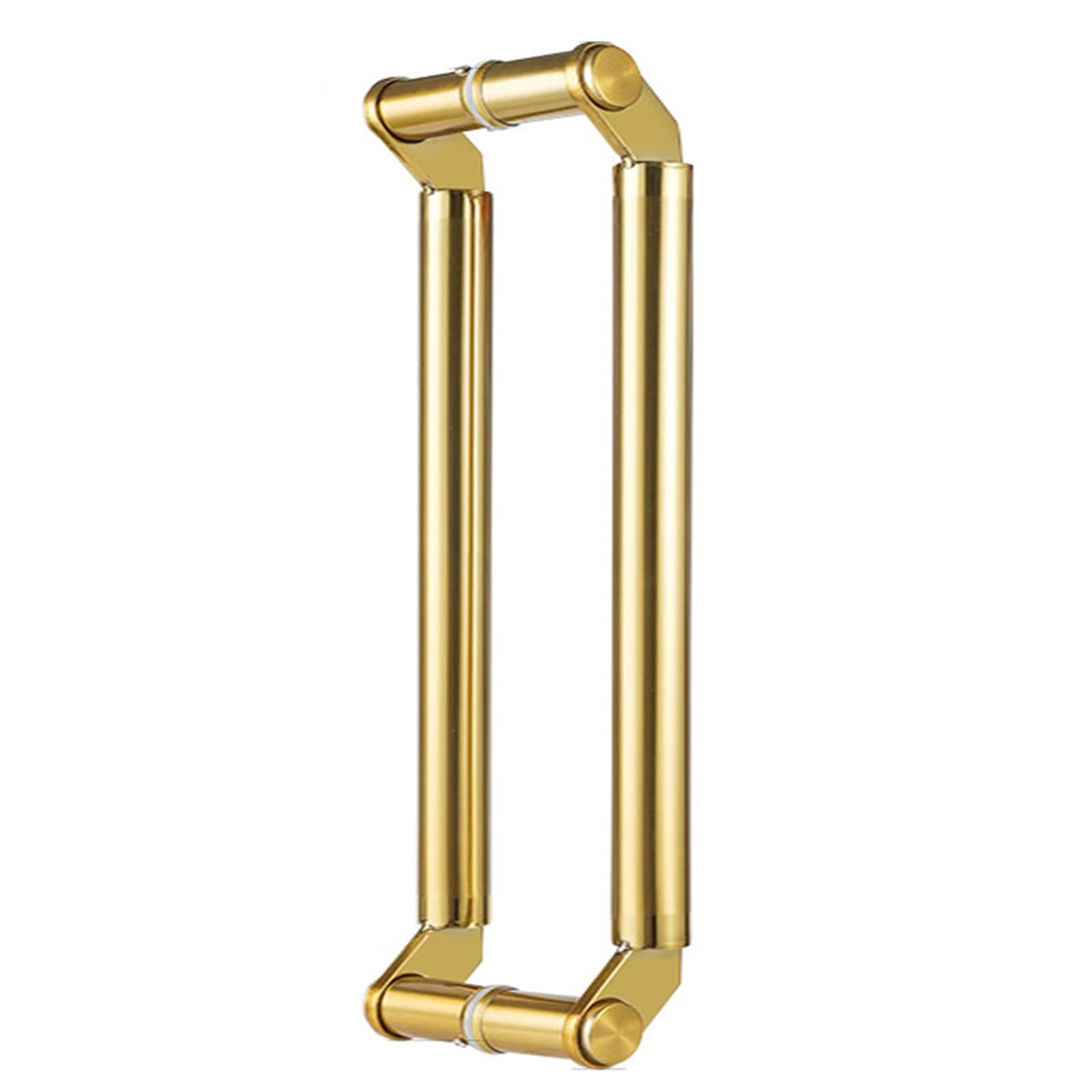 Push-Pull Stainless Door Handle,Round - Shape Double-Sided Ladder Style, for Steel, Aluminum and Glass Doors, Brushed Stainless Steel Finish(Gold,100cm/3.3ft)