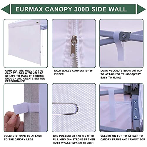 Eurmax 8X8 Pop Up Canopy Tent With Canopy Sunwall 1 Pack Sidewall Only,Shop Now #TOP4
