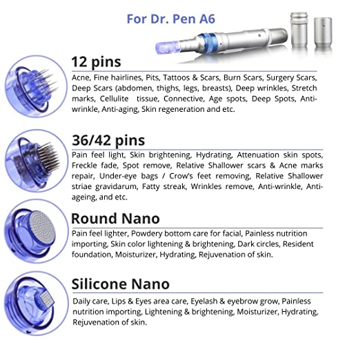 Dr. Pen Ultima A6 Replacement Cartridges - (20 PACK) - 36 Pins Bayonet Slot - Disposable Replacement