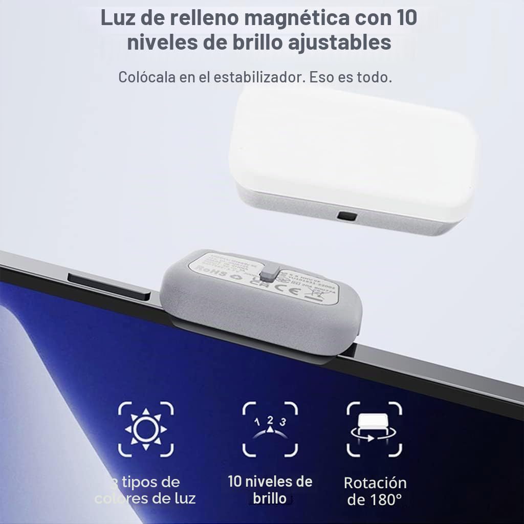 HoHem Smartphone Gimbal iSteady XE Kit Estabilizador de 3 Ejes para teléfonos móviles para iPhone 14 13 Pro MAX & Android,Luz de Relleno,Youtuber,Vlog,Grabación de vídeo(Color Negro)