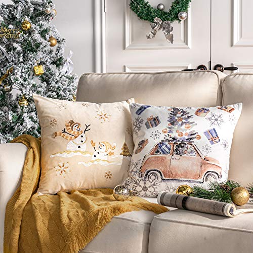 Phantoscope-Set-of-4-Merry-Christmas-Decorative-Print-and-Embroidery-Velvet-Throw-Pillow-Covers-Snowman-Star-Snowflake-Tree-Cushion-Cover-Beige-18-x-18-inches-45-x-45-cm Phantoscope Set of 4 Merry Christmas Decorative Print and Embroidery Velvet Throw Pillow Covers Snowman Star Snowflake Tree Cushion Cover Beige 18 x 18 inches 45 x 45 cm